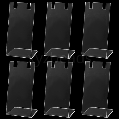 10Pcs L Shaped Acrylic Single Necklace Display Stands NDIS-SC0001-02A-1