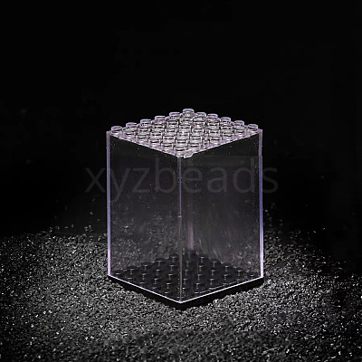 Transparent Plastic Minifigures Display Case ODIS-WH0043-25-1