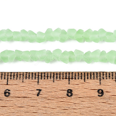 Frosted Transparent Glass Beads X1-GLAA-N016-4mm-07-1
