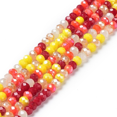Glass Beads Strands X-EGLA-A034-M4mm-01-1