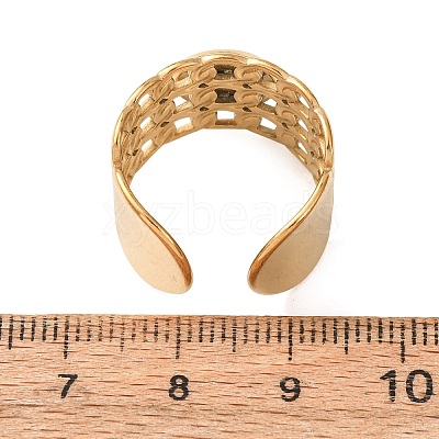 304 Stainless Steel Cable Chain Cuff Ring Components SA-CBA94B1-01G-01-1
