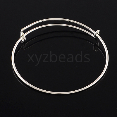 Adjustable Iron Expandable Bangle Making BJEW-YW0001-03RG-1