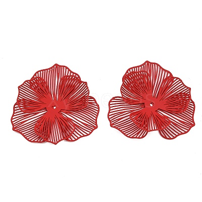 Spray Painted Iron Bead Caps IFIN-Z004-02E-1