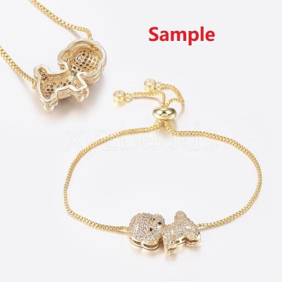 Brass Micro Pave Grade AAA Cubic Zirconia Pendants ZIRC-G086-09P-NR-1