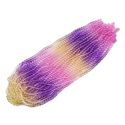 Baking Paint Transparent Glass Beads DGLA-M001-8mm-09-1