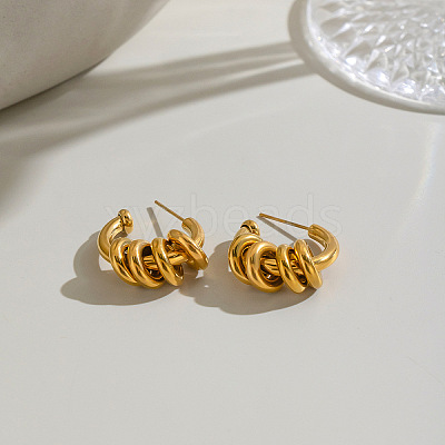 304 Stainless Steel Stud Earrings for Women JZ7724-1-1