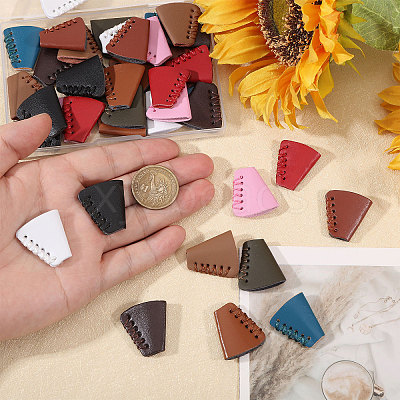 40Pcs 10 Colors Leather Cord Ends FIND-CA0011-38-1