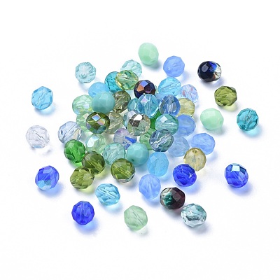 Transparent Czech Glass Beads GLAA-O018-08-1