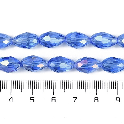 Transparent Electroplate Glass Beads Strands EGLA-N013-T6mm-B10-1
