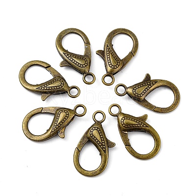 Tibetan Style Alloy Lobster Claw Clasps LS-PALLOY-O027-AB01-1