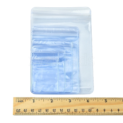 60Pcs 6 Styles Rectangle PVC Resealable Packaging Bags OPP-FS0001-17-1