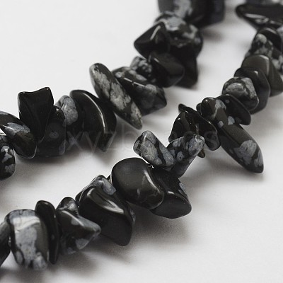 Natural Snowflake Obsidian Beads Strands G-F328-10-1