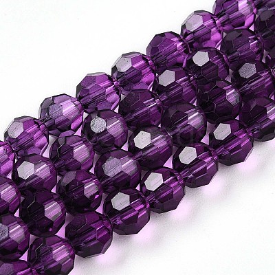 Baking Paint Transparent Glass Beads X1-DGLA-A035-T6mm-A09-1