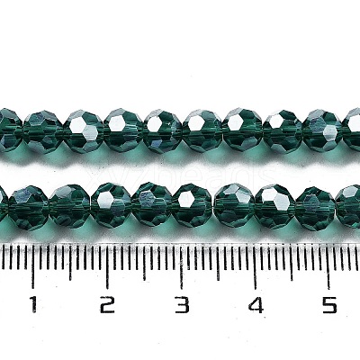 Electroplate Transparent Glass Beads Strands EGLA-A035-T6mm-A18-1