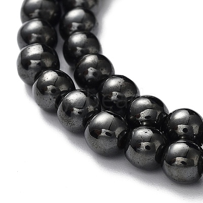 Non-Magnetic Synthetic Hematite Beads Strands G-H1624-4mm-AB-1