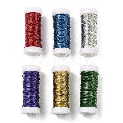 6 Rolls 6 Colors Baking Paint Iron Wire MW-K001-0.5mm-1