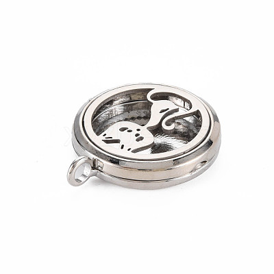 Alloy Diffuser Locket Pendants PALLOY-N171-06-1