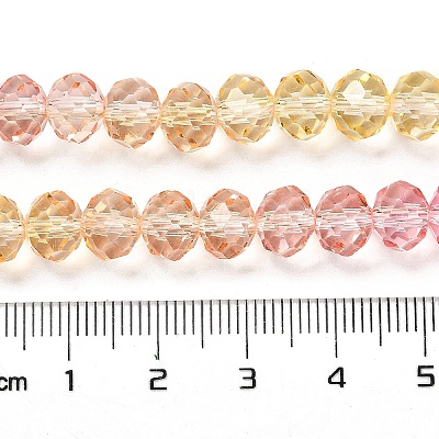 Transparent Painted Glass Beads Strands X1-DGLA-A034-T6mm-A07-1