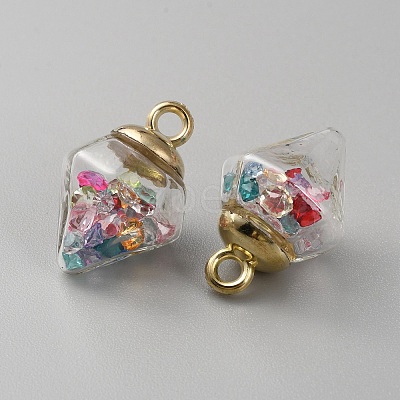 Glass Pendants GLAA-WH0036-19H-1