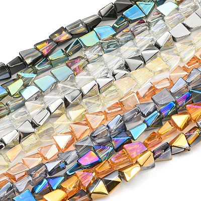 Electroplate Glass Beads Strands EGLA-G037-06A-1