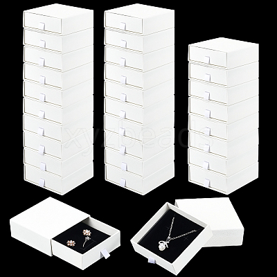 Paper Jewelry Drawer Boxes LS-CON-WH0085-203B-1
