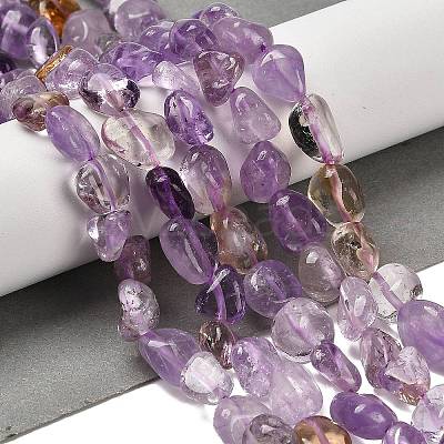 Natural Ametrine Beads Strands G-P497-01E-50-1