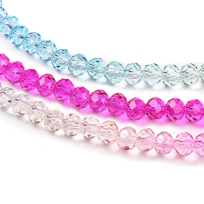 Transparent Painted Glass Beads Strands DGLA-A034-T3mm-A14-1
