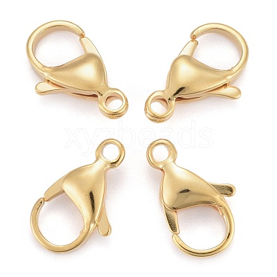 304 Stainless Steel Lobster Claw Clasps STAS-H352-01G-G-1