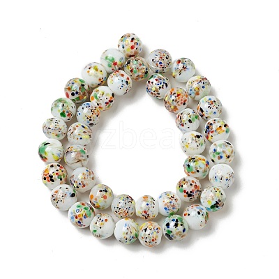 Handmade Lampwork Beads Strand LAMP-C008-02B-1