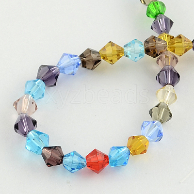 Mixed Glass Bicone Beads Strands X-GLAA-S050-4mm-1