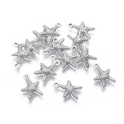 Tibetan Style Alloy Starfish/Sea Stars Charms LF0463Y-NF-1