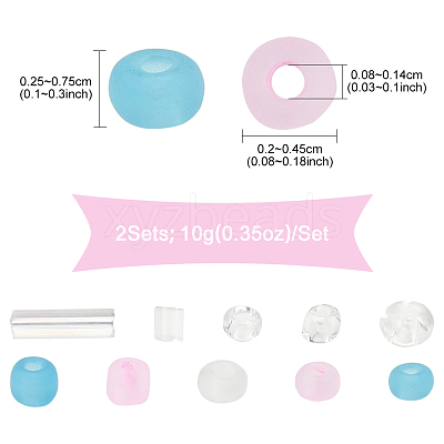 2 Sets Glass Seed Beads DIY-FS0008-27A-1