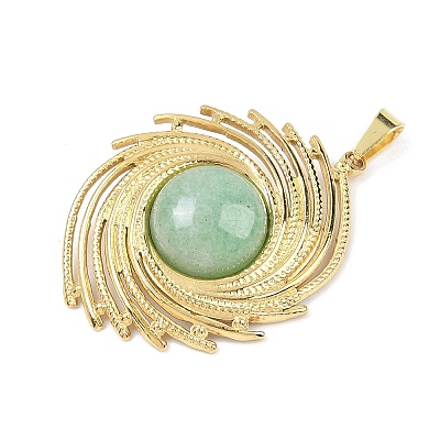 Natural Green Aventurine Pendants STAS-B109-01G-15-1