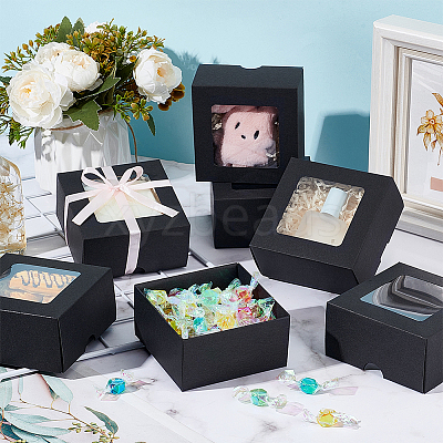 Square Kraft Paper Storage Gift Boxes CON-WH0095-100B-02-1