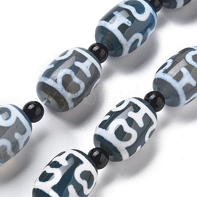 Tibetan Style dZi Beads Strands G-NH0037-C07-02-1