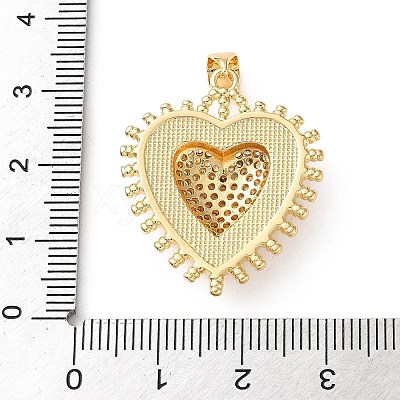 Brass Micro Pave Clear Cubic Zirconia Pendants CU-CBA03AF-10D-G-1