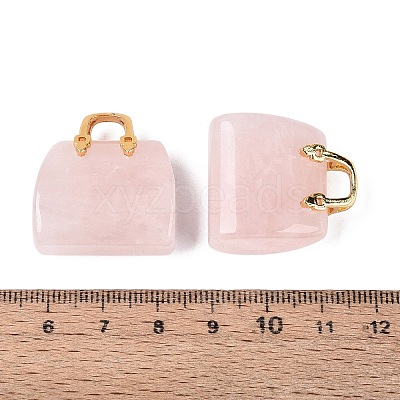 Natural Rose Quartz Pendants G-Q602-01G-05-1