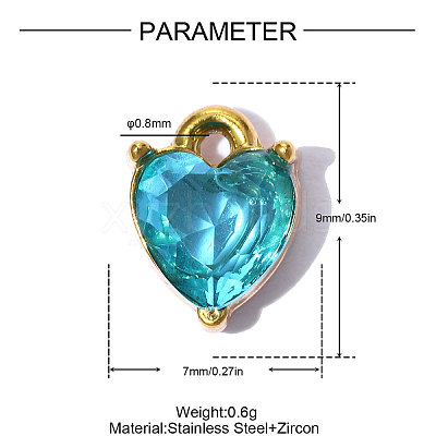 Valentine's Day 304 Stainless Steel Charms STAS-OY014-90G-1