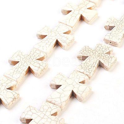 Synthetic Turquoise Beads Strands TURQ-G117-40x49mm-04-1