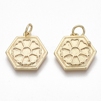 Brass Pendant Settings For Enamel KK-S356-003G-NF-1