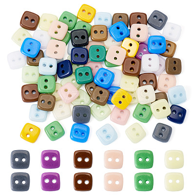 80Pcs 2-Hole Porcelain Buttons PORC-PJ0001-02C-1