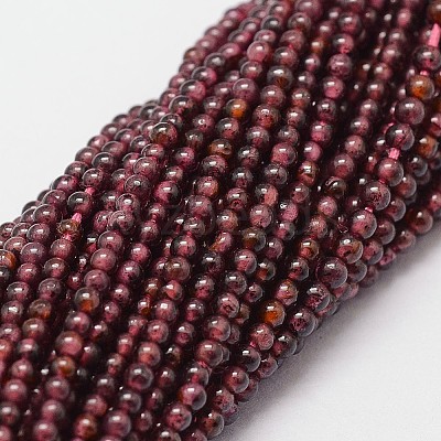 Natural Garnet Beads Strands X-G-N0213-04-2mm-1