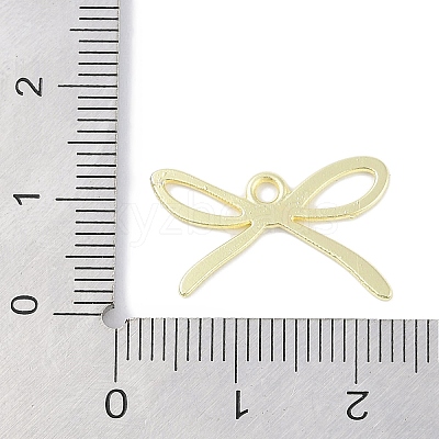 Rack Plating Bowknot Alloy Pendants PALLOY-F018-01G-1