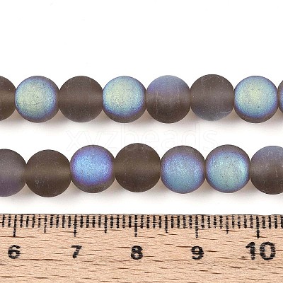Frosted Transparent Glass Beads Strands LS-GLAA-T032-T8mm-MBB02-1
