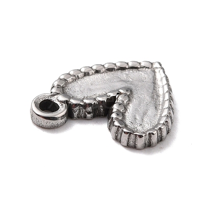 304 Stainless Steel Charms Cabochon Settings for Enamel STAS-B024-09P-1