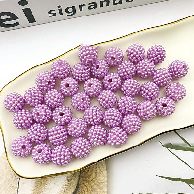ABS Plastic Round Beads KY-TAC0015-02B-10-1
