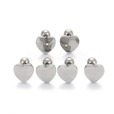 Tarnish Resistant 201 Stainless Steel Barbell Cartilage Earrings EJEW-R147-41-1