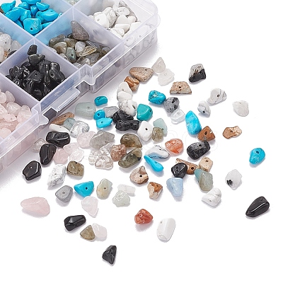 150g 10 Style Gemstone Chip Beads Strands G-YW0001-02-1
