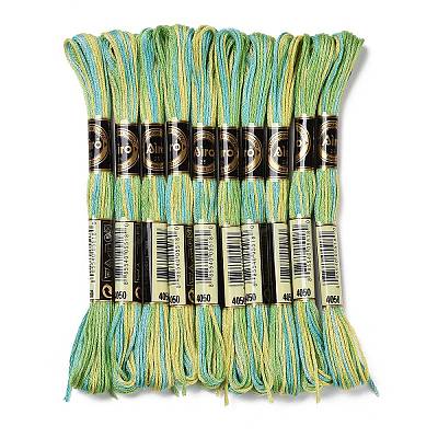 10 Skeins 6-Ply Polyester Embroidery Floss OCOR-K006-A22-1
