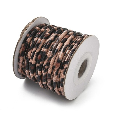 Leopard Printed Round Imitation Leather Cords LC-S020-01I-1